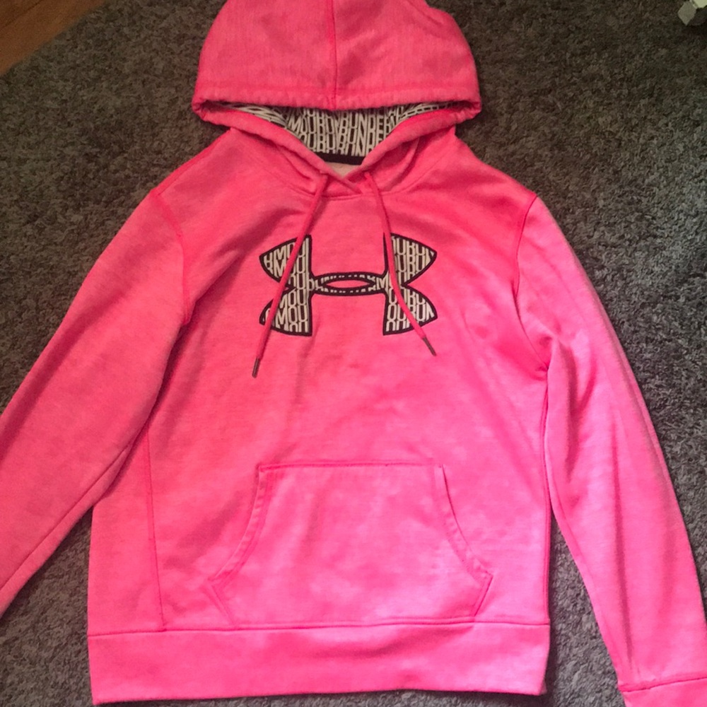 pink under armor hoodie
